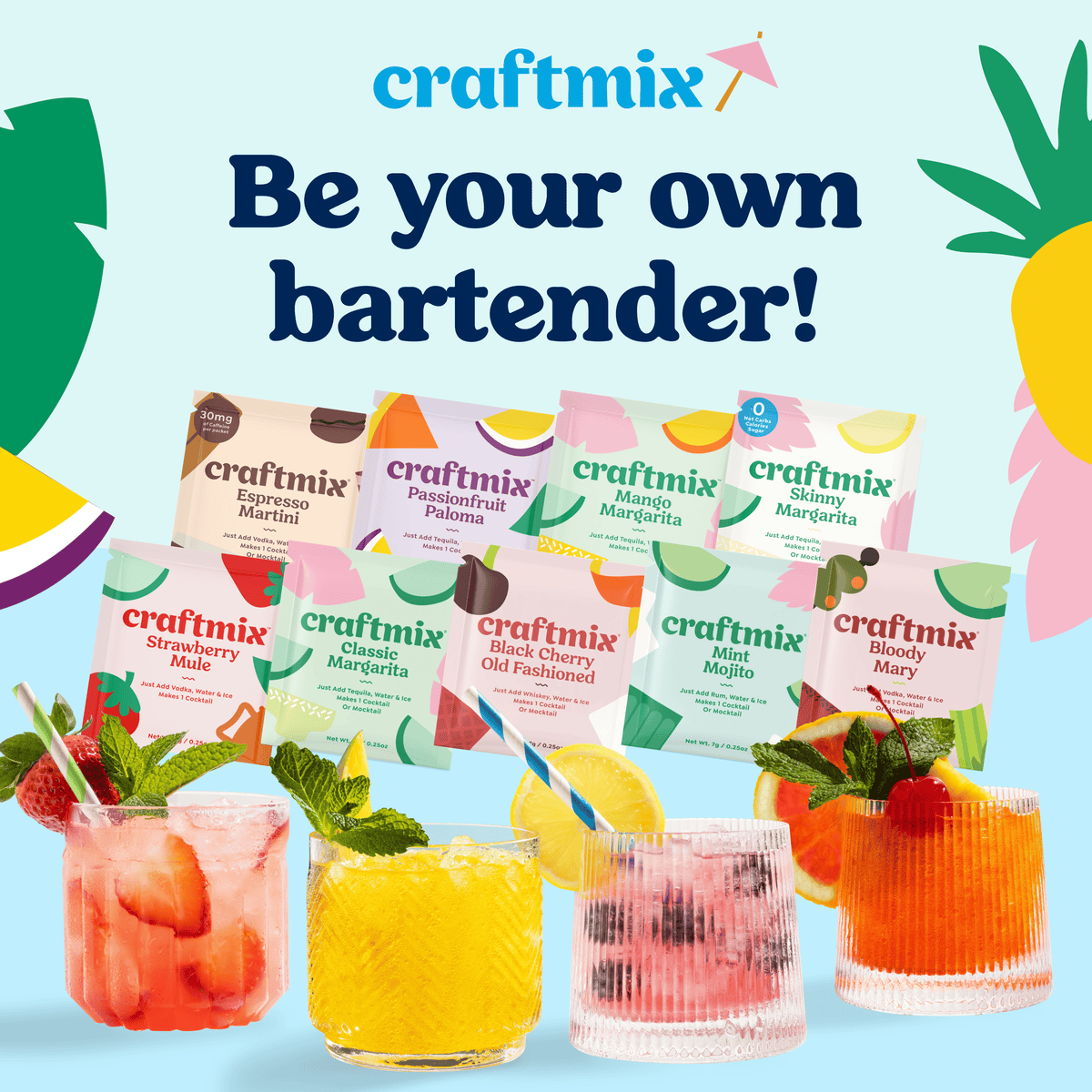Seasonal Variety Pack Cocktail Mixers - 6 Servings Multipack