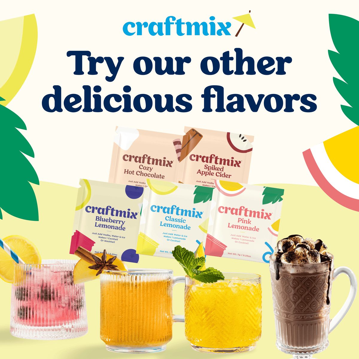 Cozy Hot Chocolate & Cocktail Mixer - 6 Servings Multipack