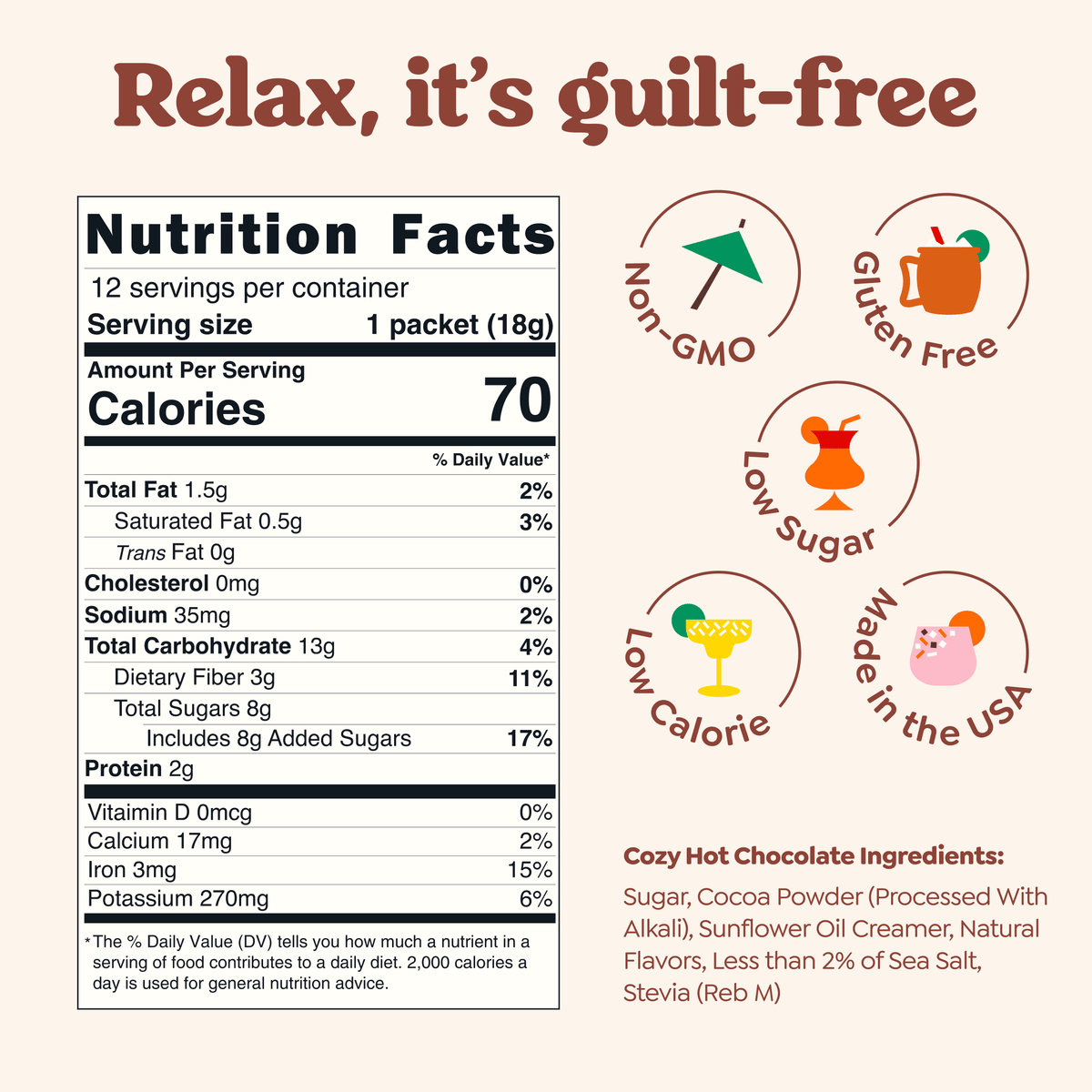 Cozy Hot Chocolate & Cocktail Mixer - 6 Servings Multipack
