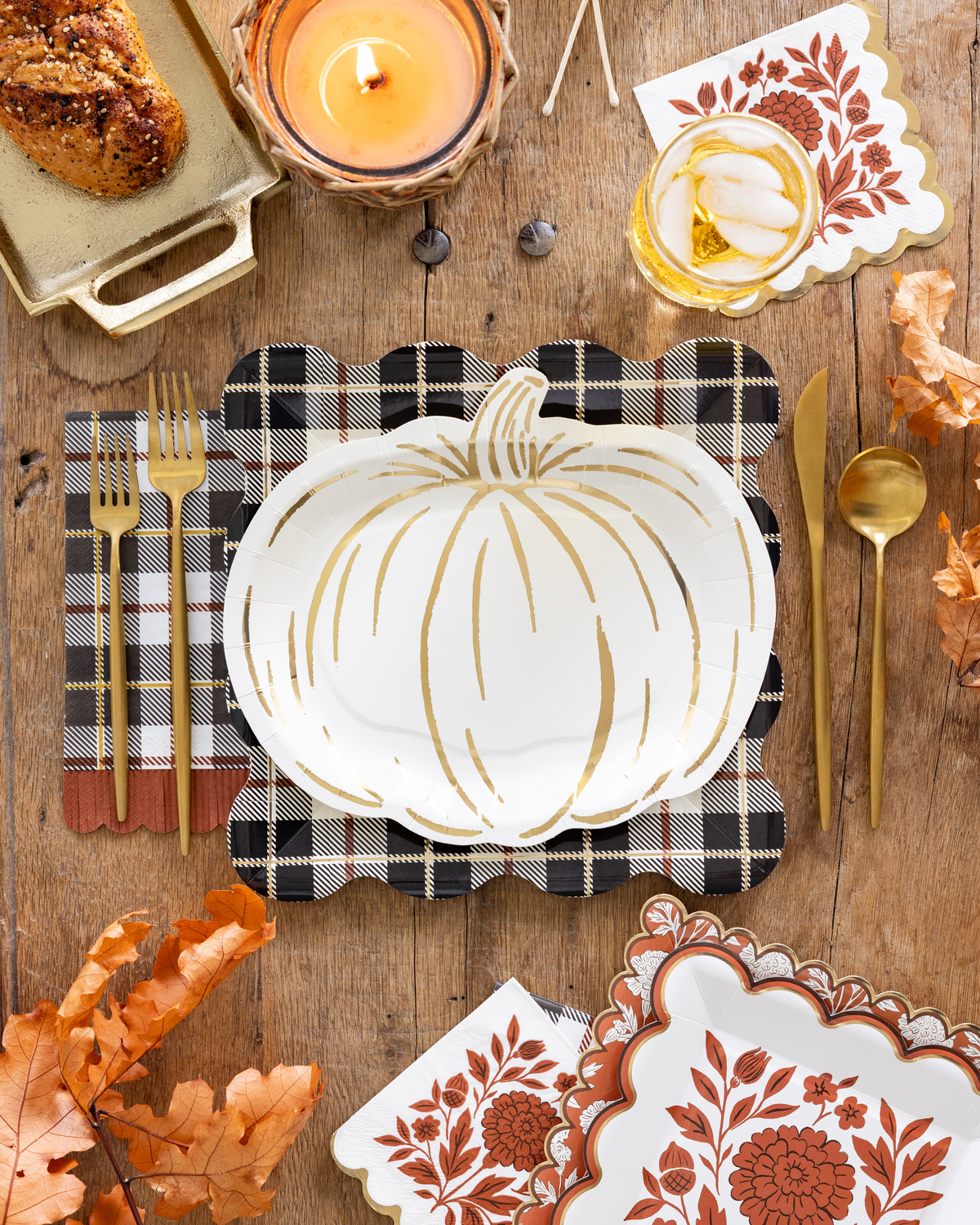 FAL1338 - Fall Flora Cocktail Napkin