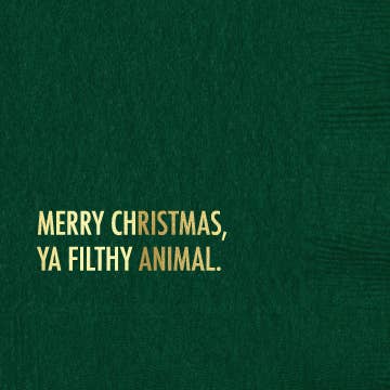 Filthy Animal  - Holiday Funny Cocktail Napkin