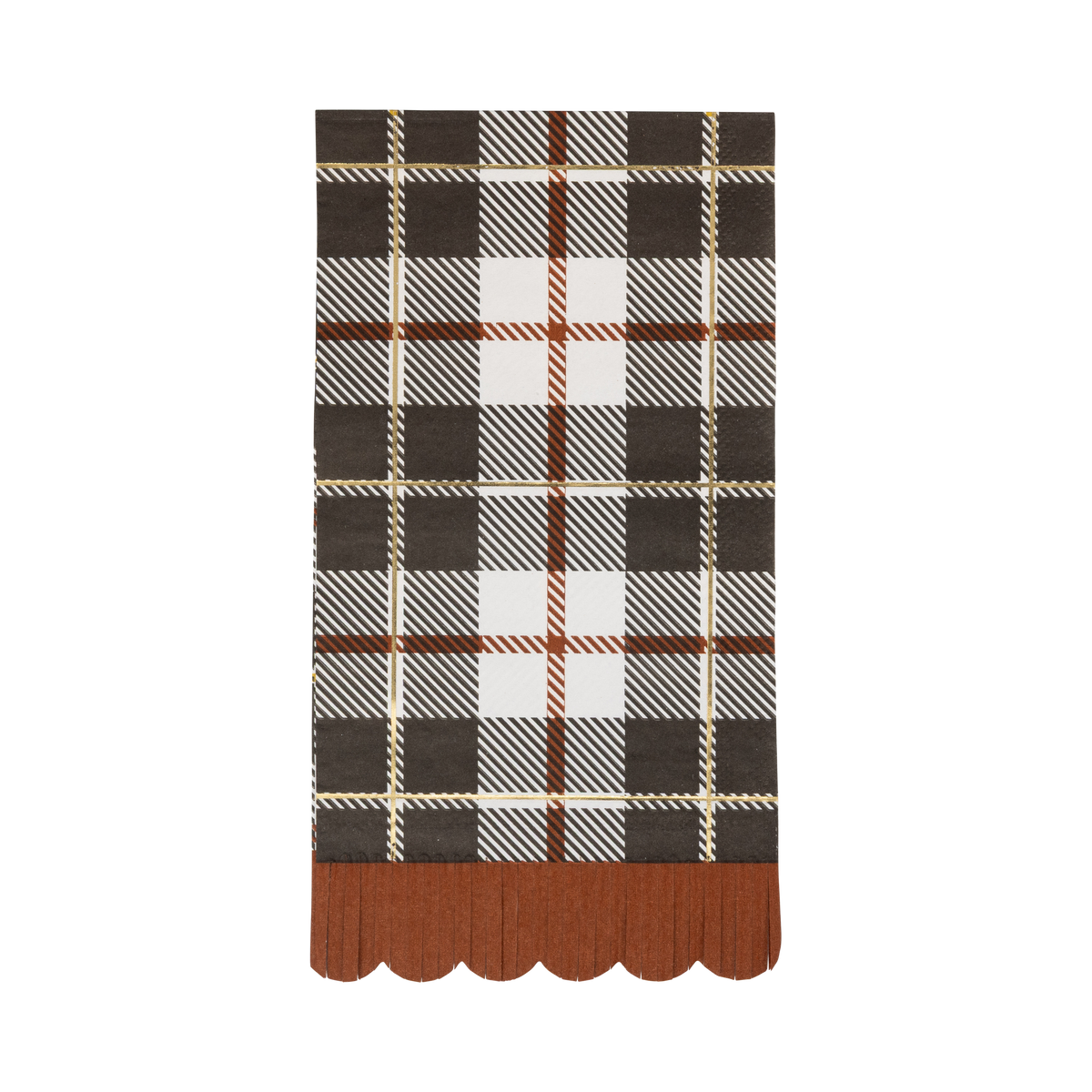 FAL1339 - Black Fall Plaid Dinner Napkin