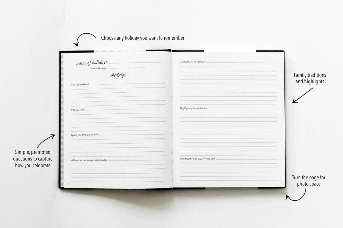 Holiday Memory Book & Family Keepsake | Christmas Gift