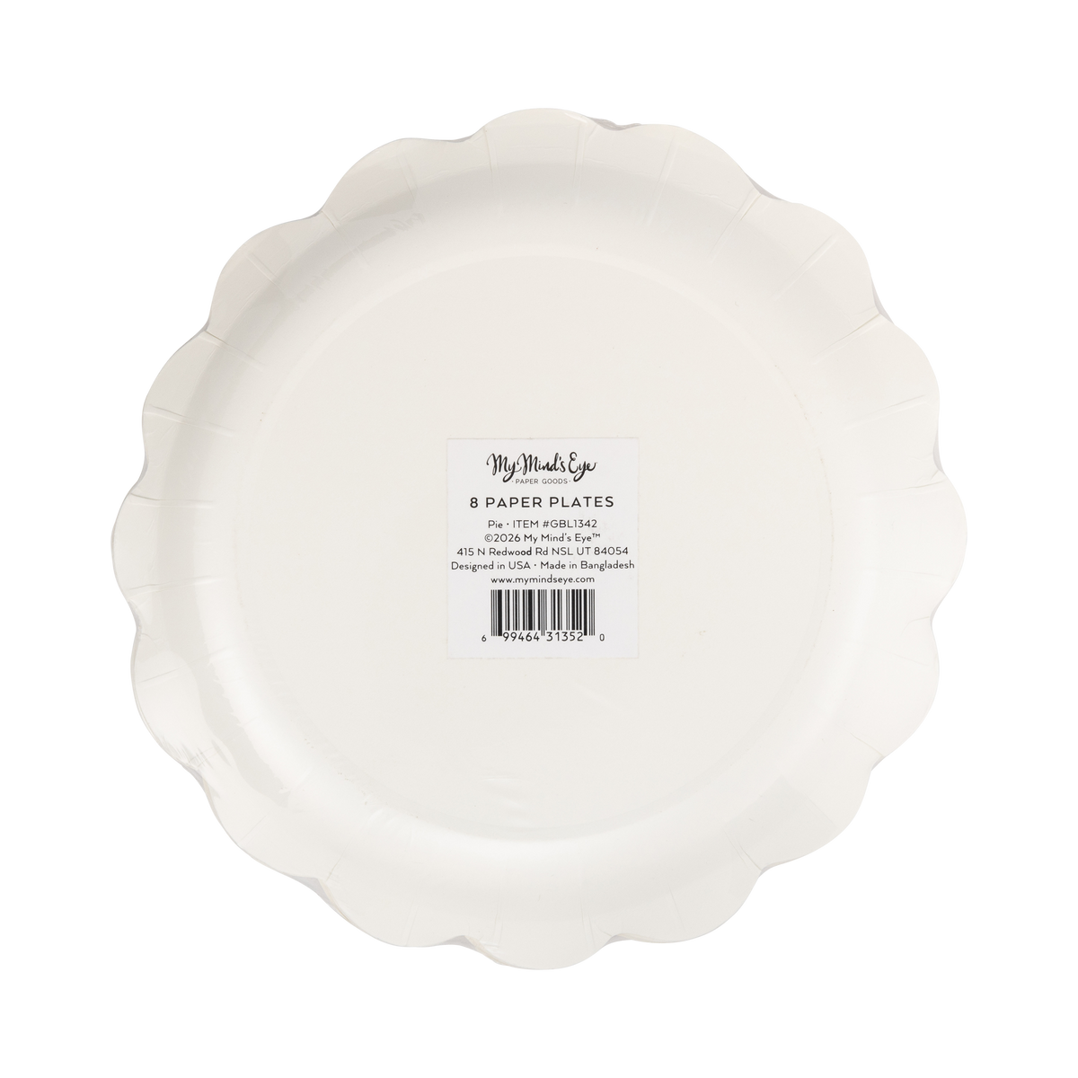 GBL1342 - Pumpkin Pie Paper Plates